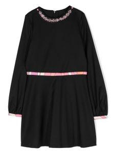 PUCCI Junior robe à ornements en cristal - Noir