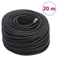 VidaXL Luchtslang hybride 0,6&apos;&apos; 20 m rubber en pvc zwart