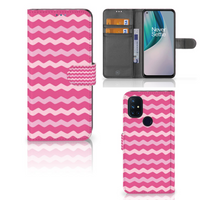 OnePlus Nord N10 Telefoon Hoesje Waves Pink - thumbnail