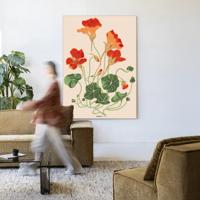 Urban Cotton Wandkleed 'La Cherry' 80 x 110cm in Frame - black