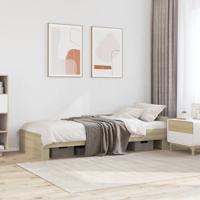 Bedframe zonder matras hout sonoma eikenkleurig 100x200 cm