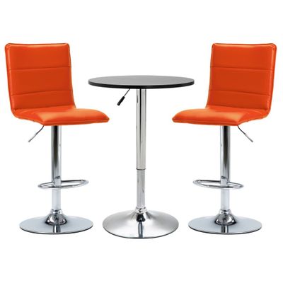 vidaXL 3-delige Barset kunstleer zwart vidaXL 3-delige Barset kunstleer zwart