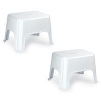 Caravan of camper trapje / opstapje - kunststof - wit - 40 x 30 x 28 cm