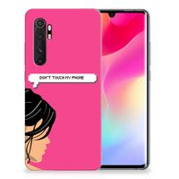 Xiaomi Mi Note 10 Lite Silicone-hoesje Woman Don't Touch My Phone - thumbnail