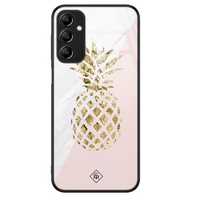 Samsung Galaxy A14 glazen hardcase - Ananas