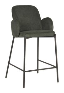 LABEL51 Barkruk 'Jari' Rib, kleur Army Green (zithoogte 65cm)