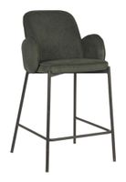 LABEL51 Barkruk 'Jari' Rib, kleur Army Green (zithoogte 65cm)