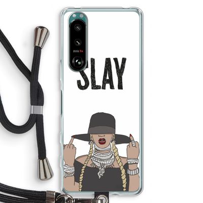 Slay All Day: Sony Xperia 5 III Transparant Hoesje met koord