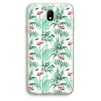 Flamingo bladeren: Samsung Galaxy J7 (2017) Transparant Hoesje