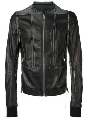 Rick Owens veste à design patchwork - Noir