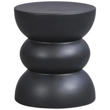 Bijzettafel Lugo - zwart - 44xØ38 cm - Leen Bakker