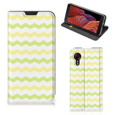 Samsung Galaxy Xcover 5 | Hoesje met Magneet | Waves Yellow