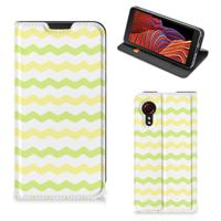 Samsung Galaxy Xcover 5 | Hoesje met Magneet | Waves Yellow