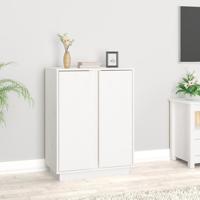 Dressoir 60x35x80 cm massief grenenhout wit