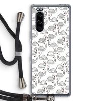 Zwanen: Sony Xperia 5 Transparant Hoesje met koord