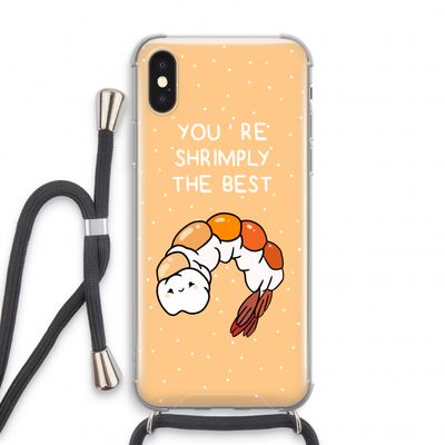 You're Shrimply The Best: iPhone XS Transparant Hoesje met koord