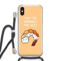 You're Shrimply The Best: iPhone XS Transparant Hoesje met koord