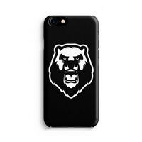 Angry Bear (black): Volledig geprint iPhone SE 2020 Hoesje