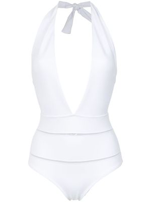 Amir Slama halterneck swimsuit - Blanc