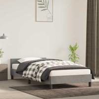 Bedframe zonder matras 90x200 cm fluweel lichtgrijs - thumbnail