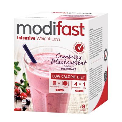 Modifast Intensive Milkshake Poeder Cranberry 440gr Modifast Intensive Milkshake Poeder Cranberry 440gr