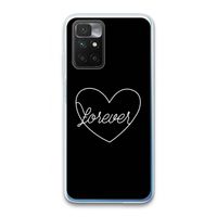 Forever heart black: Xiaomi Redmi 10 Transparant Hoesje