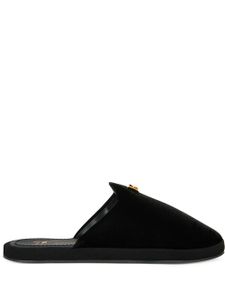 Giuseppe Zanotti chaussons Domitille en velours - Noir