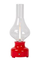 Lucide JASON - Oplaadbare Tafellamp - Accu/Batterij - LED Dimb. - 1x2W 3000K - 3 StepDim - Rood