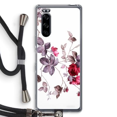 Mooie bloemen: Sony Xperia 5 Transparant Hoesje met koord