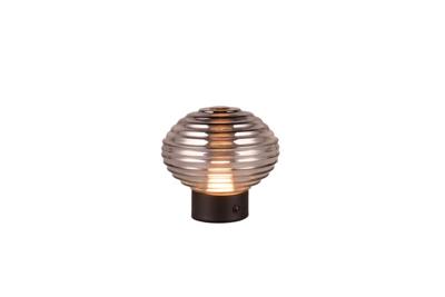 Trio Oplaadbare tafellamp zwartEarl smoke glas - R57771154