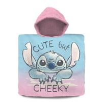 Disney stitch badponcho 60x120 cm roze/blauw Disney stitch badponcho 60x120 cm roze/blauw