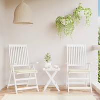 Tuinstoelkussens 2 st 50x50x3 cm oxford stof crmekleurig