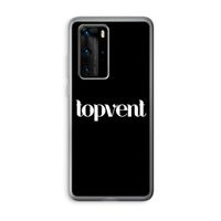 Topvent Zwart: Huawei P40 Pro Transparant Hoesje
