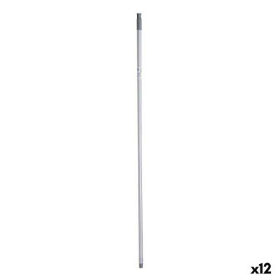 Bezemsteel Grijs Metaal 2,3 x 130 x 2,3 cm Strepen (12 Stuks)