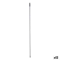 Bezemsteel Grijs Metaal 2,3 x 130 x 2,3 cm Strepen (12 Stuks)