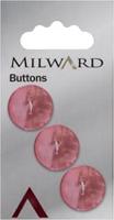 Milward Parelmoer Knoop Roze 17mm (3 stuks)