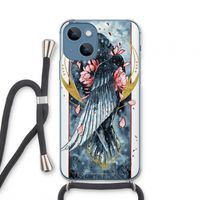 Golden Raven: iPhone 13 mini Transparant Hoesje met koord