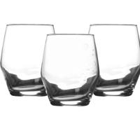 LAV Waterglazen tumblers Ella - transparant glas - 3x stuks - 370 ml