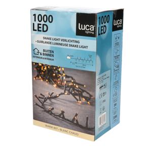 Luca Lighting Kerstverlichting - 1000 lampjes warm wit - 20 m - clusterverlichting