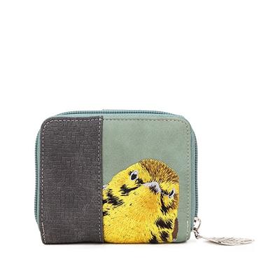 Hi-di-hi Portemonnee Little Magpie Licht Groen/Donker Grijs - PRE ORDER: LEVERBAAR VANAF SEPTEMBER 2025
