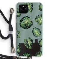 Tropische bladeren: Pixel 5a 5G Transparant Hoesje met koord