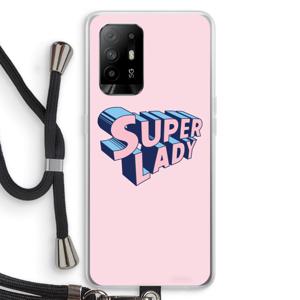 Superlady: Oppo A95 5G Transparant Hoesje met koord