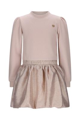 Le Chic winter jurk meisjes - wit - Salloon - glitter, gebreid