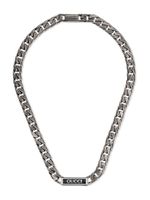 Gucci collier à logo émaillé - Argent