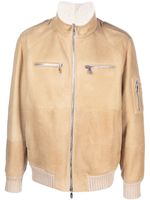 Brunello Cucinelli veste en cuir à manches longues - Tons neutres Brunello Cucinelli veste en cuir à manches longues - Tons neutres