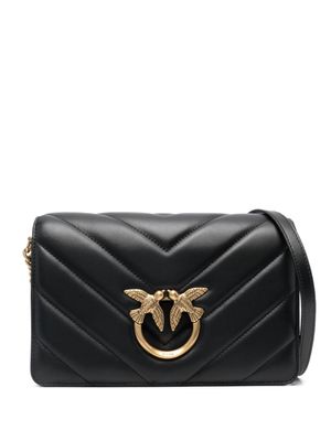 PINKO sac porté épaule Love à design matelassé - Noir