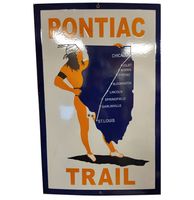 Pontiac Trail Emaille Bord - Origineel - 61 x 39 cm