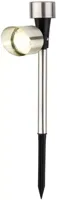 Lumineo Solar tuinsteker rvs met batterij 4,7 x 23,5 cm
