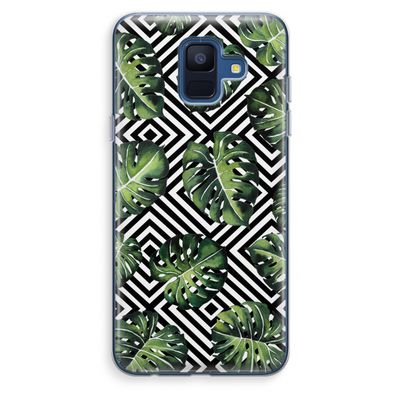 Geometrische jungle: Samsung Galaxy A6 (2018) Transparant Hoesje