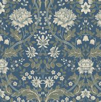 Dutch Wallcoverings British Heritage Bloem - Blauw